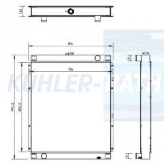 Wasserkhler passend fr Caterpillar