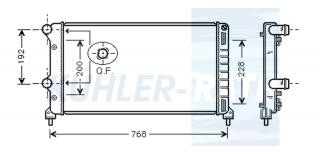 Wasserkhler passend fr Fiat