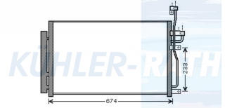 Kondensator passend fr Chevrolet/Opel