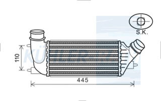 Ladeluftkhler passend fr Fiat/Citron/Peugeot