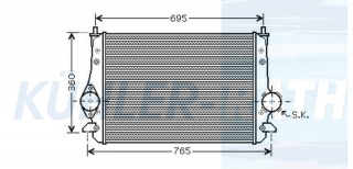 Ladeluftkhler passend fr Ford/Seat/VW