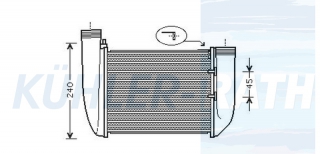 Ladeluftkhler passend fr Audi