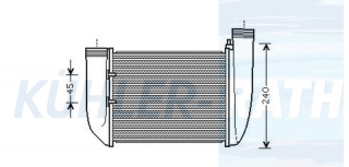 Ladeluftkhler passend fr Audi