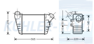 Ladeluftkhler passend fr VW