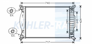 Wasserk�hler passend f�r VW/Audi