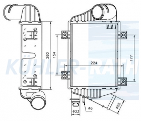 Ladeluftkhler passend fr VW