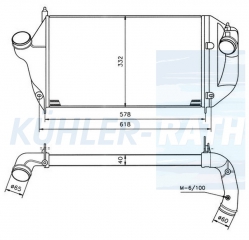 Ladeluftkhler passend fr VW