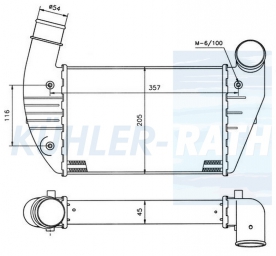 Ladeluftkhler passend fr Fiat