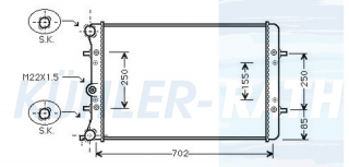 Wasserkhler passend fr VW/Audi/Seat