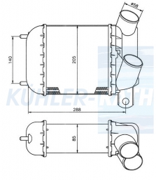 Ladeluftkhler passend fr Renault