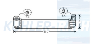 Ladeluftkhler passend fr Renault