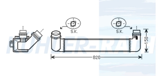 Ladeluftkhler passend fr Renault