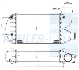 Ladeluftkhler passend fr Alfa Romeo