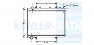 Wasserkhler passend fr Peugeot/Citron