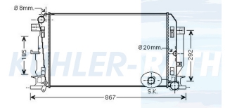 Wasserkhler passend fr VW