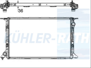 Wasserkhler passend fr Audi