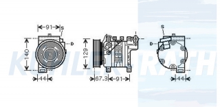 Kompressor passend fr Nissan