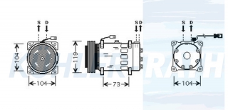 Kompressor passend fr Citroen/Peugeot