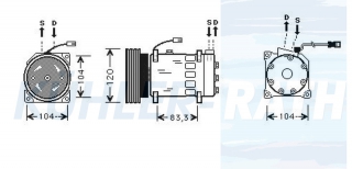 Kompressor passend fr Citroen/Peugeot