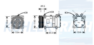 Kompressor passend fr Alfa/Fiat/Lancia