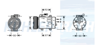 Kompressor passend fr Mitsubishi/Volvo