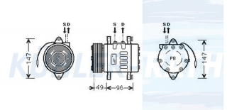 Kompressor passend fr Fiat