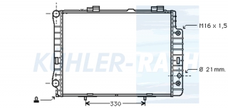 Wasserkhler passend fr Mercedes-Benz