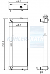 Wasserkhler passend fr Case/Sumitomo