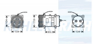 Kompressor passend fr Citroen/Peugeot