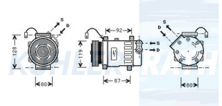 Kompressor passend fr Fiat/Citroen/Peugeot