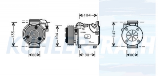 Kompressor passend fr Mitsubishi