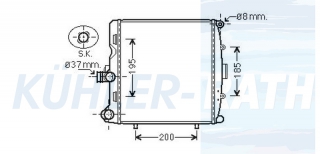 Wasserkhler passend fr Porsche