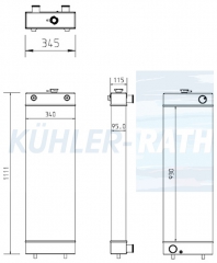 Wasserkhler passend fr Komatsu