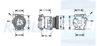 Kompressor passend fr Fiat