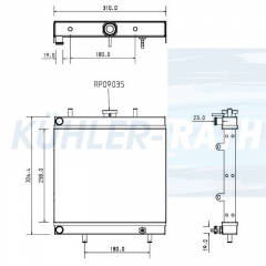 Wasserkhler passend fr Caterpillar