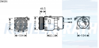 Kompressor passend fr Citron/Fiat/Peugeot