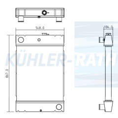 Wasserkhler passend fr John Deere/SDMO