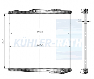 Wasserkhler passend fr Scania