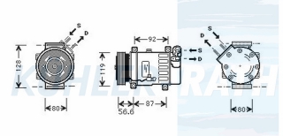 Kompressor passend fr Citron/Peugeot/Fiat/Lancia