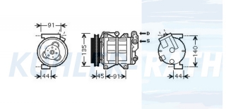 Kompressor passend fr Nissan