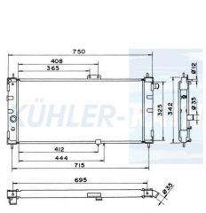 Wasserkhler passend fr Opel