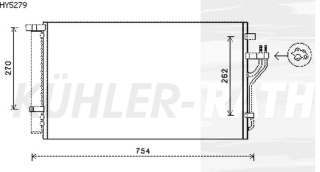 Kondensator passend fr Hyundai/Kia