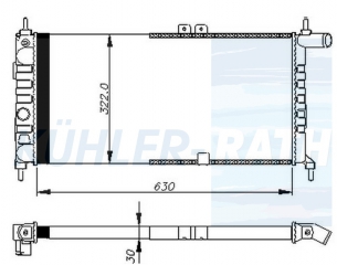 Wasserk�hler passend f�r Opel