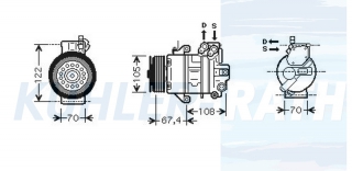 Kompressor passend fr Smart/Mitsubishi