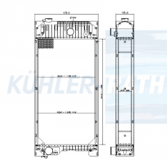 Wasserkhler passend fr Perkins/Caterpillar