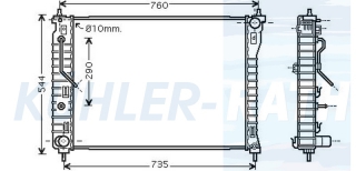 Wasserkhler passend fr Opel