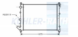 Wasserkhler passend fr Renault