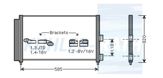 Kondensator passend fr Fiat/Lancia