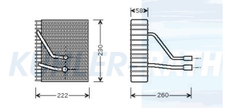 Verdampfer passend fr Ford