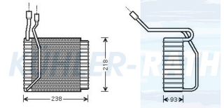 Verdampfer passend fr Ford